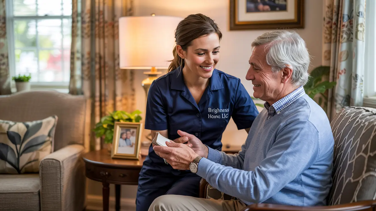 Personal care services in Indianapolis provided by compassionate Brightness Home Care LLC caregiver